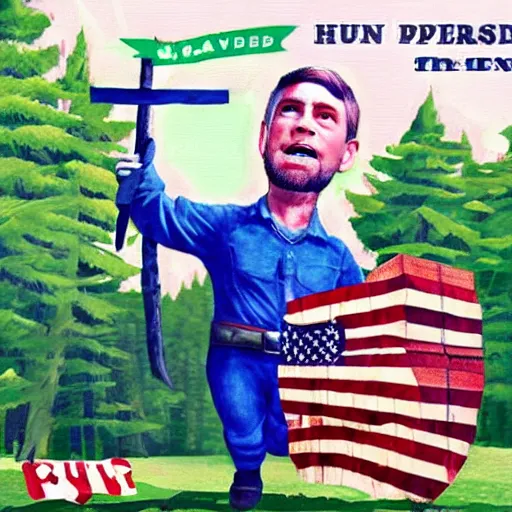 Prompt: Paul Bunyan runs for president