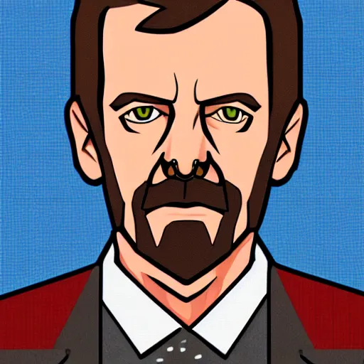 Image similar to Dr. Gregory House in Minecraft art style