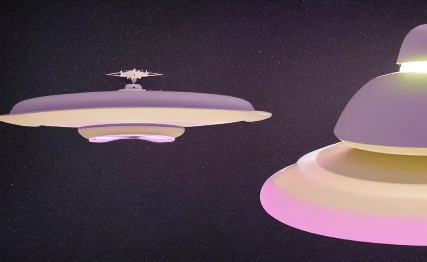 Image similar to a pastel color secret ufo hangar s - 4 bob lazar flying saucer, extremely intricate and detailed 8 k cinematic lighting, hyper realism