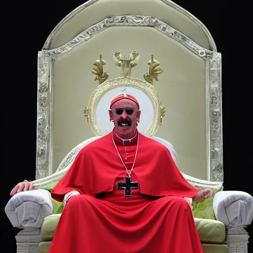 Image similar to Hulk Hogan as the pope, RAW image, high quality, photo, camera