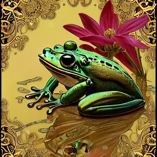 Image similar to a masterpiece ultrarealistic ultradetailed anime portrait of beautiful frog in bunny costume baroque renaissance. medium shot, intricate, elegant, by stanley artgerm lau, wlop, alphonse mucha, rossdraws, andrei riabovitchev, yoshitaka amano. in style of hayao miyazaki. flower background my james jeand and takashi murakami.