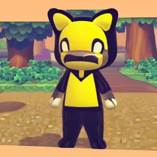 Prompt: wolverine as a character in animal crossing