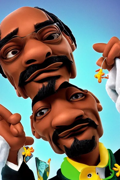 Prompt: snoop dogg as a pixar character