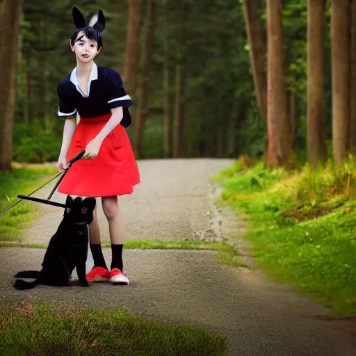 Image similar to kiki's delivery service real life photograph, 4k, high detail