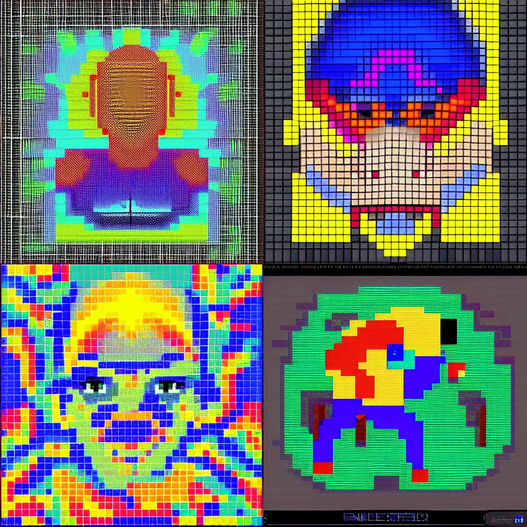 Prompt: the rise of consciousness, pixel art