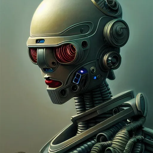 Image similar to low angle shot of a cyberpunk gazmask robot character, intricate, elegant, highly detailed, centered, digital painting, artstation, concept art, smooth, sharp focus, illustration, artgerm, Tomasz Alen Kopera, Peter Mohrbacher, donato giancola, Joseph Christian Leyendecker, WLOP, Boris Vallejo