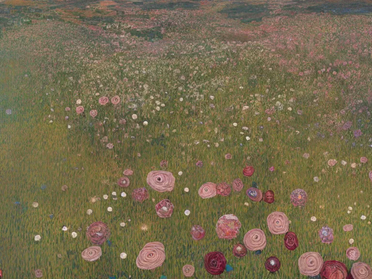 Prompt: the wasteland filled with giant flowers, au naturel, hyper detailed, digital art, trending in artstation, cinematic lighting, studio quality, smooth render, unreal engine 5 rendered, octane rendered, art style by klimt and nixeu and ian sprigger and wlop and krenz cushart