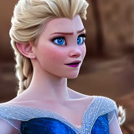 Prompt: tom holland as elsa from frozen