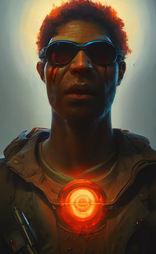 Image similar to cop of apocalypse from the disco elysium, concept art by aleksander rostov, oil painting, large strokes, artstation trending, symmetry, awesome exposition, very detailed, highly accurate, intricate, professional lighting diffracted lightrays, 8 k, sense of awe, gamers magazine cover