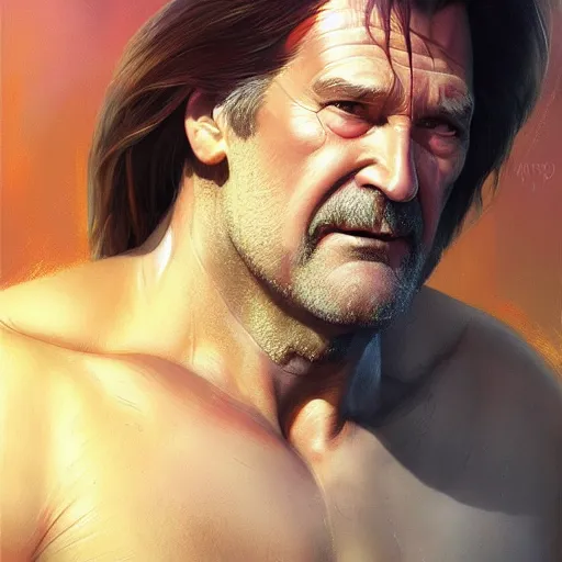 Image similar to beautiful Jack Burton by Stanley Artgerm Lau, WLOP, Rossdraws, Frank Frazetta, Andrei Riabovitchev, Marc Simonetti, trending on artstation.