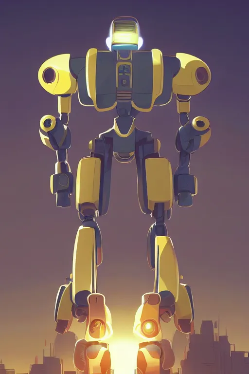 Image similar to metabots medabots medarotto medarot robot minimalist comics, behance hd by jesper ejsing, by rhads, makoto shinkai and lois van baarle, ilya kuvshinov, rossdraws global illumination ray tracing hdr radiating a glowing aura