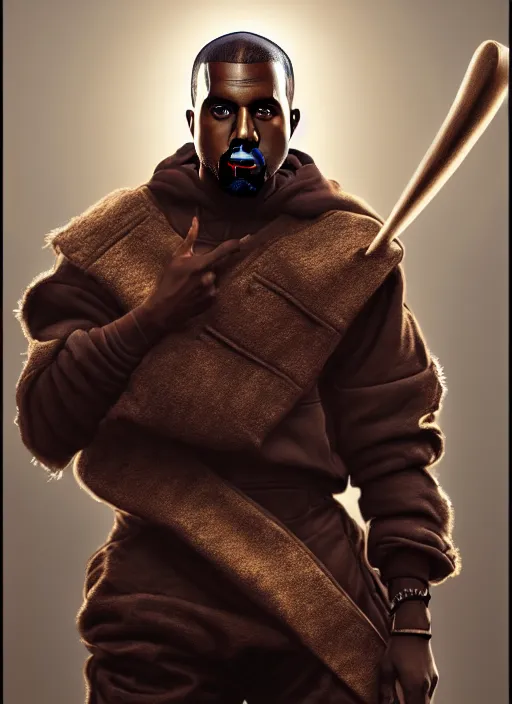 Prompt: A striking epic hyper real comic book style portait painting of Kanye west as a bard, D&D Concept Art, unreal 5, DAZ, Apex legends concept art, hyperrealistic, octane render, cosplay, RPG portrait, dynamic lighting