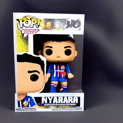 Image similar to neymar funko pop toy, detailed