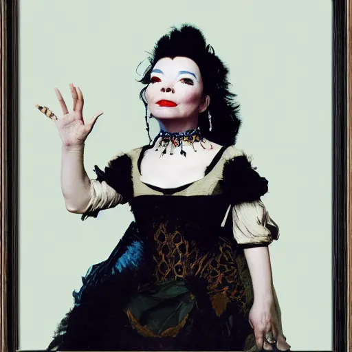 Prompt: Bjork by Francisco Goya