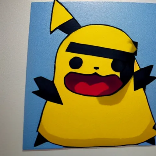 Prompt: pikachu, domino art