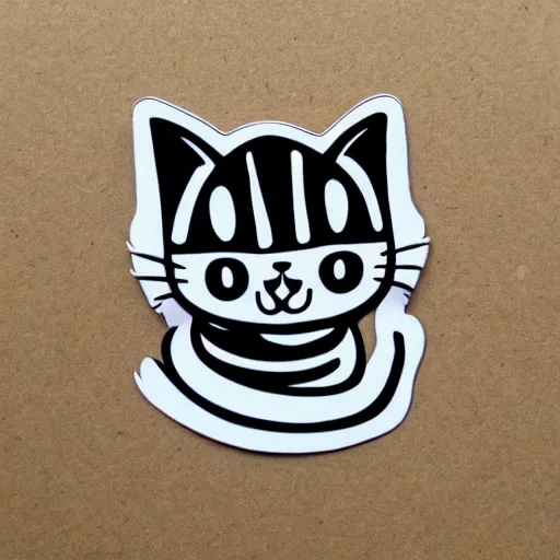 Prompt: cute Cat sticker mcbess