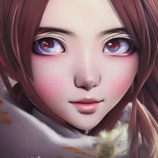 Image similar to ultra-detailed, HD semirealistic anime CG concept art digital painting of european-looking close-up Japanese schoolgirl, by a Chinese artist at ArtStation, by Huang Guangjian, Fenghua Zhong, Ruan Jia, Xin Jin and Wei Chang. Realistic artwork of a Chinese videogame, gentle an harmonic colors.