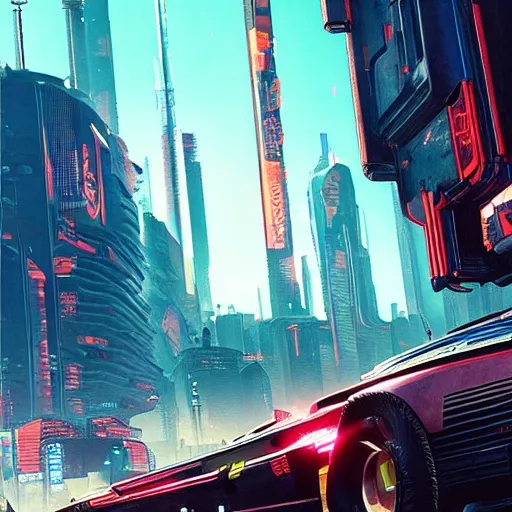 Image similar to cyberpunk 2 0 7 7, vintage scifi art