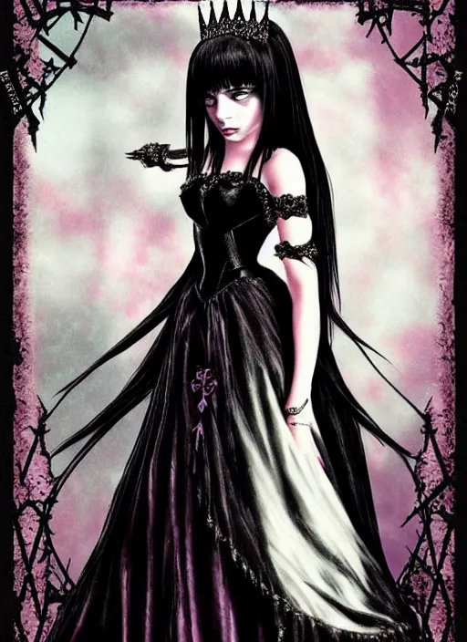 Image similar to ( ( gothic # ) ) princess portrait *. *. by battle angel alita * *, highly detailded