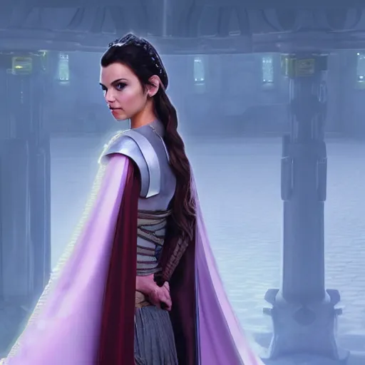 Image similar to victoria justice as princess padme in star wars episode 3, 8 k resolution, cinematic lighting, anatomically correct