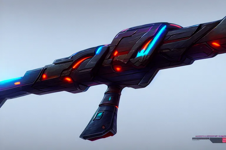 Prompt: concept art of a futuristic weapon, many details, high quality, 8 k