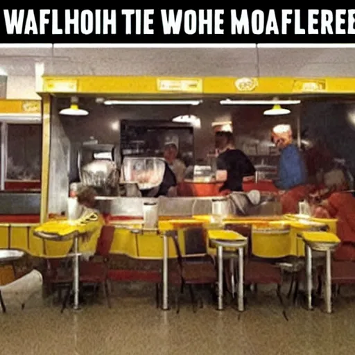 Prompt: wafflehouse on the moon
