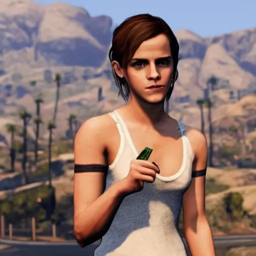 Image similar to Emma Watson in GTA 5