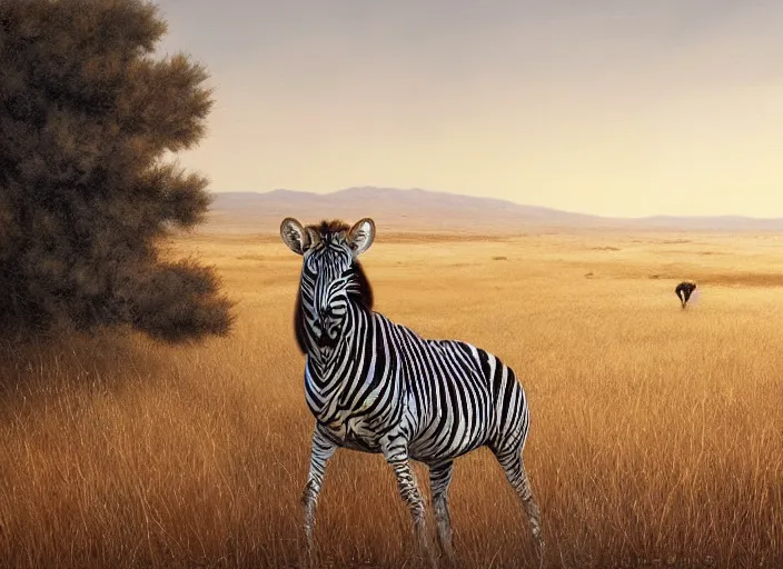 Rainbow Zebra in Savanah Storm