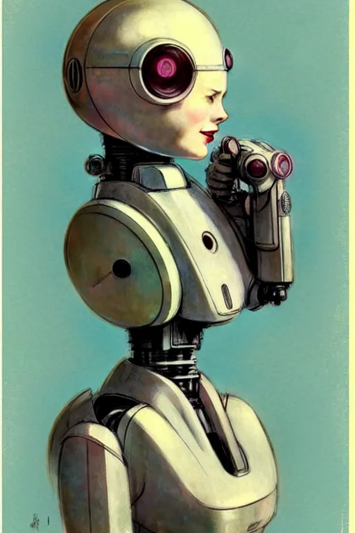 Image similar to ( ( ( ( ( 1 9 5 0 s retro future robot android wife. muted colors. ) ) ) ) ) by jean - baptiste monge!!!!!!!!!!!!!!!!!!!!!!!!!!!!!!