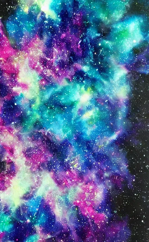 Image similar to galaxy paint explosion