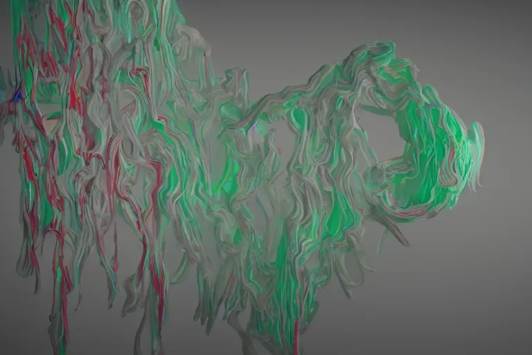 Image similar to Painful pleasures by Lynda Benglis, octane render, 4k, 8k