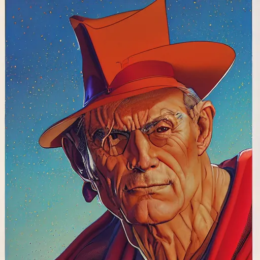 Image similar to jean giraud and moebius and don lawrence and alex ross and john romita jr, gouache and wash paints, smooth focus, sharp details, detailed details, bokeh, 4 k, fine 5 k details, fine details, fine intricate, fine facial proportionate, fine body proportionate / desperate life of john doe