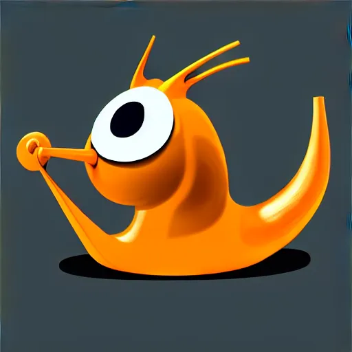 Image similar to cartoon snail, trending on artstation