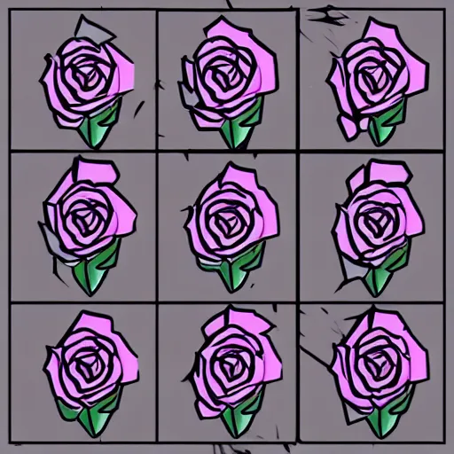 Image similar to twitch emote rose lineart cute