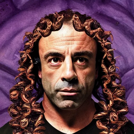 Prompt: joe rogan as medusa