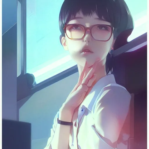 Image similar to what is the cause of the end of our reality? by wlop, ilya kuvshinov, artgerm, krenz cushart, greg rutkowski, hiroaki samura, range murata, james jean, katsuhiro otomo, erik jones