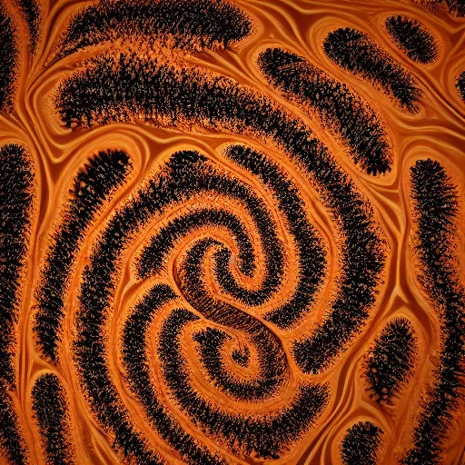 Prompt: coffee foam fractal, photograph