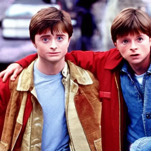 Image similar to daniel radcliffe as marty mcfly in back to the future