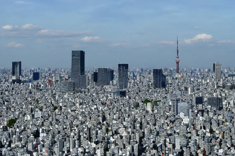 Prompt: tokyo in distant future photo