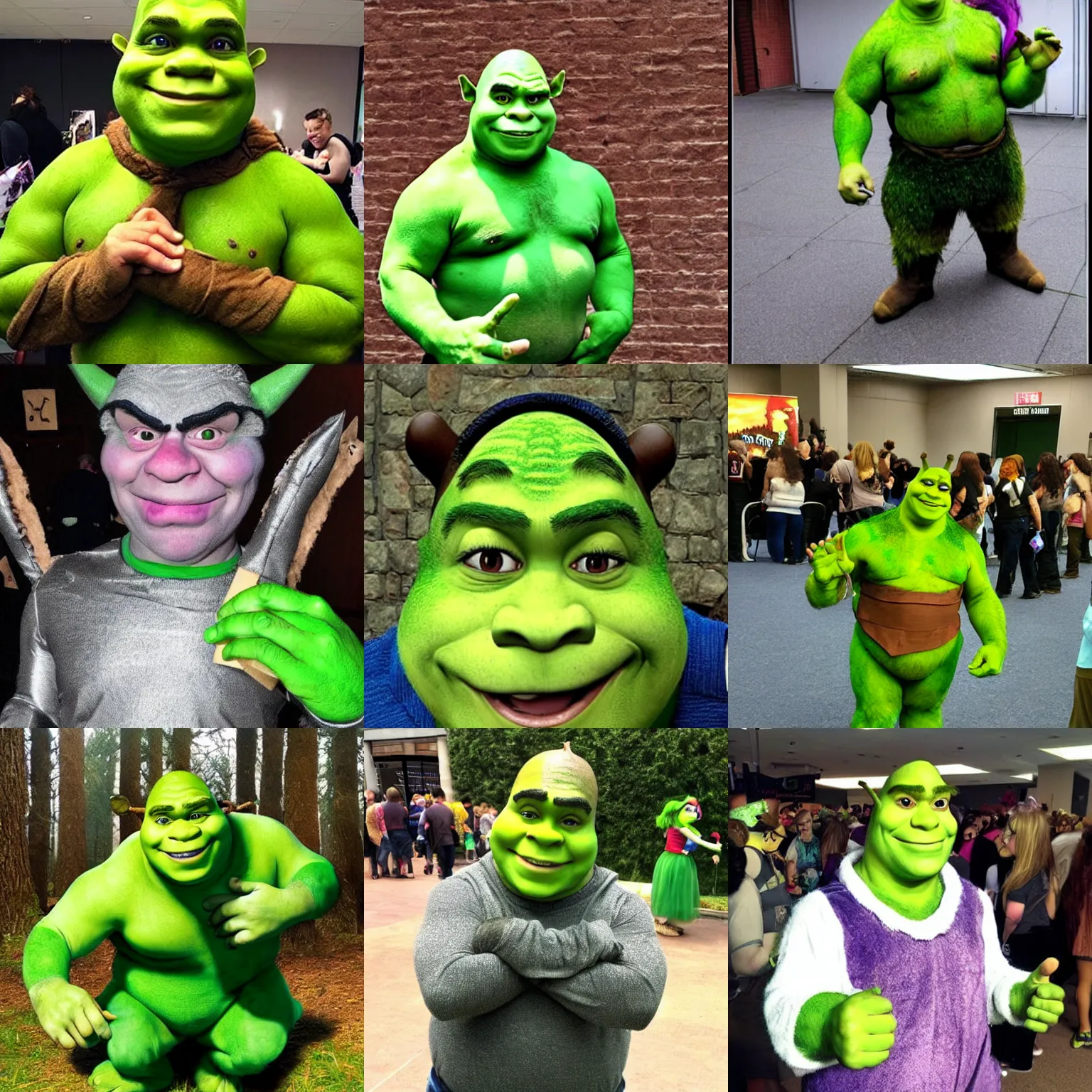 Prompt: Shrek cosplay