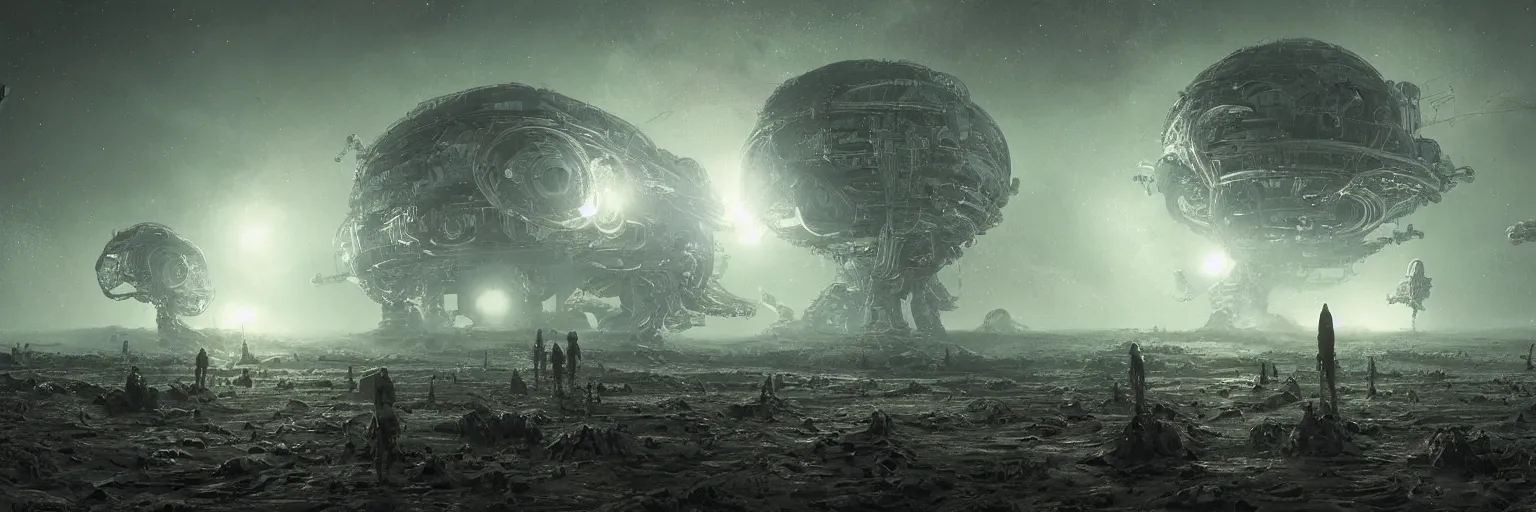 Image similar to a highly detailed digital realistic photo of aliens looking at the seventh planet from space, universe, invasion time on planet earth, digital art, cinematic, satellite imagery, 8 k, super - resolution, by h. r. giger, by ismail inceoglu, by karol bak, unreal engine