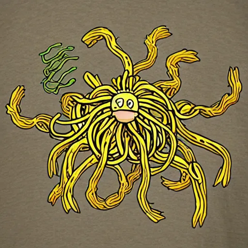 Image similar to attack of the flying spaghetti monster!