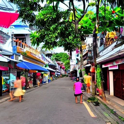 Prompt: teuku umar street in denpasar bali