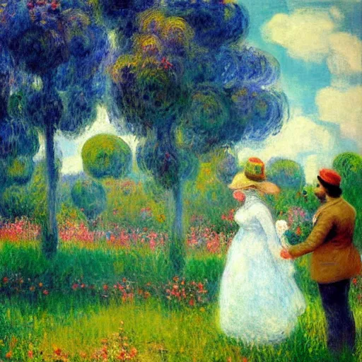 Image similar to beautiful painting of companion cube in a beautiful landscape, monet, rhads, renoir, degas