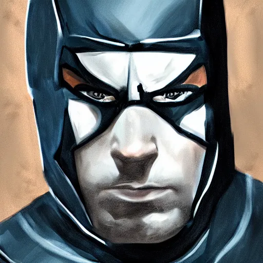 Image similar to a portrait digital painting of antony starr as batman