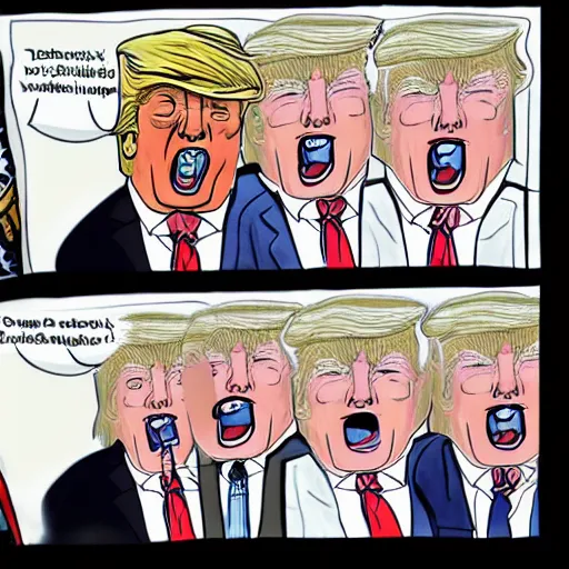 Prompt: comic of Donald Trump by Ben Garrison