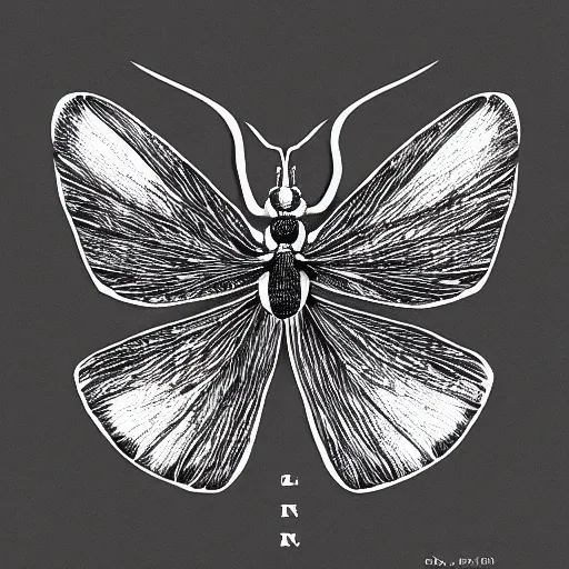 Image similar to bug, black and white, botanical illustration