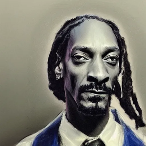 Image similar to a portrait of snoop dogg drawn by jeremy mann