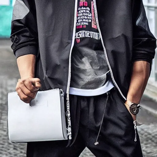 Image similar to the coolest streetwear fit ever