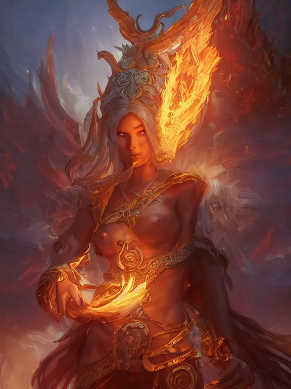 Prompt: summoner with a fire and water elemental, fantasy, world of warcraft, intricate, elegant, highly detailed, digital painting, artstation, concept art, wallpaper, smooth, sharp focus, illustration, art by artgerm and greg rutkowski and alphonse mucha